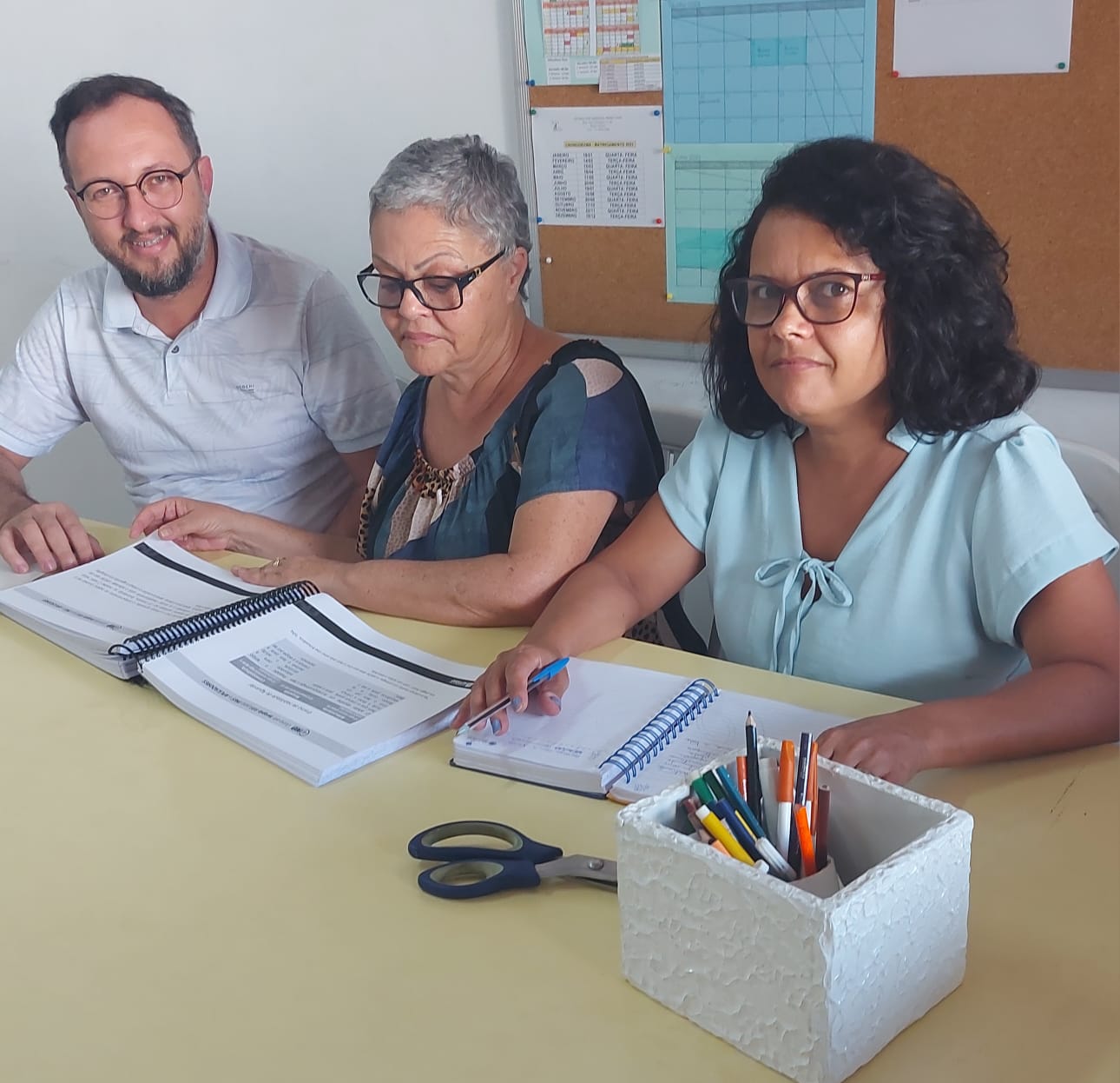 Foto: Tarciano, Maria de Lourdes e Marilene são os coordenadores do Naie que conta com equipe de multiprofissionais. 